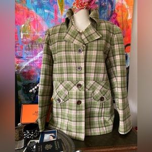 Beautiful Field Coat Jacket GIACCA Tartan Plaid Designer Outerwear ❤️